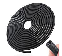 SYOAUTO Protection de Bord de portière de Voiture Noire 10 m sans Colle en Caoutchouc en Forme de U pour la Plupart des Voitures