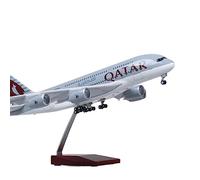 SYOEUR 1 160 50.5 CM pour A380 Qatar Avion de Compagnie aérienne Airbus modèle W lumière et Roue moulé sous Pression en résine Playkits