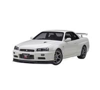 SYOEUR 1:18 pour Nissan Skyline GT-R (R34) Véhicule Moulé sous Pression Affichage Statique Collection Cadeau Répliques Miniatures Véhicules à Moteur(White)