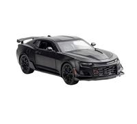 SYOEUR 1:24 pour Chevrolet Camaro Alliage Moulé sous Pression Modèle Voiture Sport Jouet Simulation Véhicule Tirer vers L'arrière Jouets Répliques Miniatures Véhicules à Moteur(Noir)