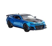 SYOEUR 1:24 pour Chevrolet Camaro Alliage Moulé sous Pression Modèle Voiture Sport Jouet Simulation Véhicule Tirer vers L'arrière Jouets Répliques Miniatures Véhicules à Moteur(Bleu)
