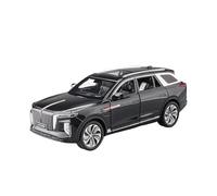 SYOEUR 1/24 pour Hongqi E-HS9 SUV Voiture en Alliage Moulé sous Pression Métal Modèle Simulation Son Et Lumière Jouet Affichage Répliques Miniatures Véhicules à Moteur(Noir)