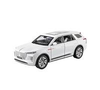 SYOEUR 1/24 pour Hongqi E-HS9 SUV Voiture en Alliage Moulé sous Pression Métal Modèle Simulation Son Et Lumière Jouet Affichage Répliques Miniatures Véhicules à Moteur(White)