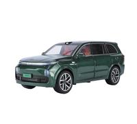 SYOEUR 1:24 pour Leading Ideal One L9 SUV Véhicules À Énergie Nouvelle Modèle Voiture Alliage Son Lumière Jouet Ornements Répliques Miniatures Véhicules à Moteur(Vert)
