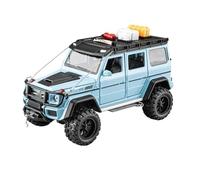 SYOEUR 1:24 pour Mercedes-Benz G550 4X4 Version Modifiée Voiture Tout-Terrain Moulée sous Pression Son Lumière Pull Back Décorations Véhicule Répliques Miniatures Véhicules à Moteur(Bleu)
