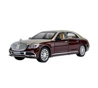 SYOEUR 1:24 pour S600 Modèle De Voiture Luxe en Alliage Métal avec Son Et Lumière pour Collection Haute Simulation Répliques Miniatures Véhicules à Moteur(Rouge)