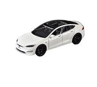 SYOEUR 1:24 pour Tesla Model S Simulation Alliage Voiture Moulé sous Pression Métal Modèle Son Lumière Jouet Affichage Répliques Miniatures Véhicules à Moteur(White)