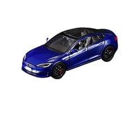 SYOEUR 1:24 pour Tesla Model S Simulation Alliage Voiture Moulé sous Pression Métal Modèle Son Lumière Jouet Affichage Répliques Miniatures Véhicules à Moteur(Bleu)