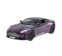 SYOEUR 1:32 pour Aston Martin DB12 Sport Car Model Diecasts Metal Racing Vehicles Simulation Sound and Light Toy Répliques Miniatures Véhicules à Moteur(Purple)