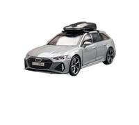 SYOEUR 1/32 pour Audi RS6 Miniature Diecast Toy Car Modèle Son & Lumière Portes Ouvrables Collection Éducative Répliques Miniatures Véhicules à Moteur(Gray)