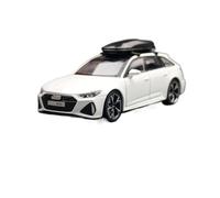 SYOEUR 1/32 pour Audi RS6 Miniature Diecast Toy Car Modèle Son & Lumière Portes Ouvrables Collection Éducative Répliques Miniatures Véhicules à Moteur(White)