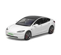 SYOEUR 1:32 pour Tesla Model 3 Alliage Moulé sous Pression Jouets Véhicules Métal Jouet Voiture Modèle Son Et Lumière Répliques Miniatures Véhicules à Moteur(White)