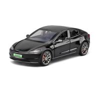 SYOEUR 1:32 pour Tesla Model 3 Alliage Moulé sous Pression Jouets Véhicules Métal Jouet Voiture Modèle Son Et Lumière Répliques Miniatures Véhicules à Moteur(Noir)