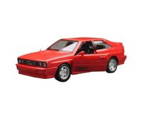 SYOEUR 1/36 pour Audi Quattro Ancien Modèle Voiture Miniature Roue Libre Portes Arrière Ouvrables Métal Moulé sous Pression Collection Répliques Miniatures Véhicules à Moteur(Rouge)