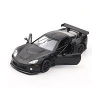SYOEUR 1/36 pour Chevrolet Corvette C6-R Coupé Modèle Collection Micro Alloy Toy Car avec Fonction De Retrait Répliques Miniatures Véhicules à Moteur(Noir)
