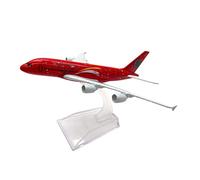 SYOEUR 1 400 Échelle Avion Rouge Fit pour A380 16 Cm Modèle avec Support Miniature Collectibles Kit de Jeu de Passe-Temps