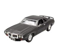 SYOEUR 1 43 pour Pontiac Firebird Trans AM 1969 Alliage modèle de Voiture Muscle moulé sous Pression Mini décoration Répliques Miniatures Véhicules à Moteur(Noir)