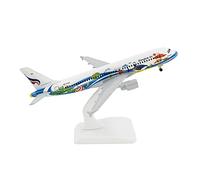 SYOEUR 20 Cm Adapté pour A320 avec Train D'atterrissage en Alliage Modèle d'avion Architecture Miniature À Collectionner Kit de Jeu de Passe-Temps