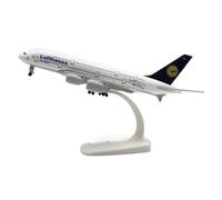 SYOEUR 20 Cm Fit pour A380 Aviation Modèle d'avion Avion avec Roues Jouet Souvenir Collection Ou Cadeau Kit de Jeu de Passe-Temps