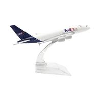 SYOEUR Modèle d'avion 16CM pour FedEx Cargo Logistics Airbus A380 Airlines, modèle en métal moulé sous Pression Playkits