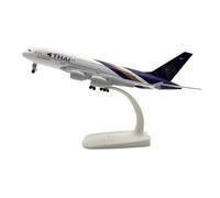 SYOEUR Modèle d'avion en Alliage 20 Cm pour A380 Jouet avec Train D'atterrissage Collection Hobby Kit de Jeu de Passe-Temps