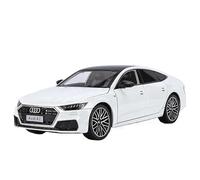 SYOEUR Modèle De Voiture en Alliage 1:24 pour Audi A7, Réduit avec Son Et Lumière, Cadeau Collection Répliques Miniatures Véhicules à Moteur(White)