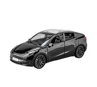 SYOEUR Voiture Jouet Alliage Moulé sous Pression Échelle 1/24 pour Modèle Y Métal Lumière Sonore Collection D'ornements Tendance Répliques Miniatures Véhicules à Moteur(Noir)