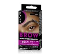 SYOSS Brow Teinture pour sourcils Noir intense (1 x 10 ml), coloration permanente pour cheveux, imperméable, couverture complète et brillance durable, durée de vie de 40 jours et jusqu'à 10