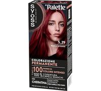 Syoss by Palette Coloration permanente 5-29 Rouge intense - Coloration permanente avec kératine pour cheveux rouges pour une couverture 100 % des cheveux blancs et jusqu'à 100 jours de couleur intense