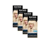Syoss Color Coloration 13_5 Platine éclaircissant niveau 3 (4 x 157 ml) Coloration pour cheveux jusqu'à 9 niveaux d'éclaircissement, avec effet anti-jaunissement et jusqu'à 70 % de casse des cheveux