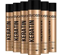 Syoss Kératine Hair Spray Hold Level 4 (6 x 400 ml), laque extra forte pour jusqu'à 48 heures de contrôle maximal du coiffage, donne brillance, douceur et protection UV
