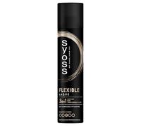 SYOSS, Laque, Tenue Flexible, 3en1, Coiffage, Soin, Tenue longue durée, Formule au complexe vitaminé, Provitamine B5, Niacinamide, Fixation forte, Performance Professionnelle, 300ml