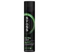 SYOSS, Laque, Tenue Ultra, 3en1, Coiffage, Soin, Tenue longue durée, Formule au complexe vitaminé, Provitamine B5, Niacinamide, Fixation très forte, Performance Professionnelle, 300ml