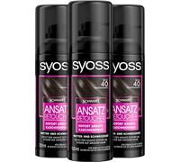 Syoss Level 1 Black Coffee Machine Wash Spray (3 x 120 ml), finishing spray covers lighter and grayer hair, base color lasts until next hair wash