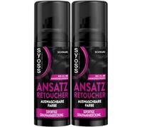 SYOSS Lot de 2 sprays de masquage pour cheveux noirs - Niveau 1 (120 ml) - Pour repousse les cheveux clairs et gris - 2 x 120 ml
