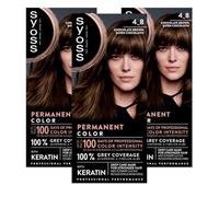 Syoss Lot de 3 colorants pour cheveux Chocolat 4-8 (3 x 115 ml)