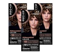 Syoss Lot de 3 colorants pour cheveux - Noisette - 3 x 115 ml