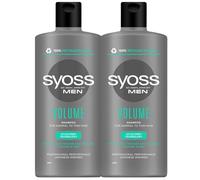 Syoss Men Volume Lot de 2 shampoings pour cheveux normaux et fins 440 ml chacun