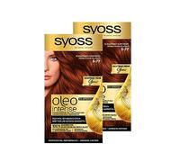 Syoss Oleo Intense Lot de 2 colorations à l'huile 5-77 Rouge cuivré brillant, niveau 3 (115 ml), coloration permanente, avec huile nourrissante, sans ammoniaque, 2 x 115 ml