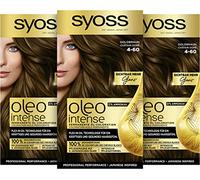 Syoss Oleo Intense Lot de 3 colorants pour cheveux Brun doré 4-60 3 x 115 ml