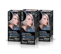 Syoss Permanent Color Ton 10,55 Blond Platine, Coloration pour cheveux femmes, couverture professionnelle des cheveux blancs, couleur durable et soin profond, comprend un masque intensif à la kératine