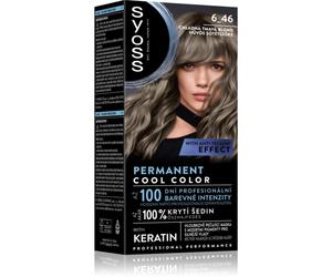 Syoss Permanent Cool Color coloration cheveux permanente à sous-ton froid teinte 6_46 Cool Dark Blond 1 pcs