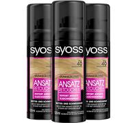 Syoss Spray de lavage pour machine à laver - Blond foncé - Niveau 1 (3 x 120 ml), le spray de finition couvre une approche renouvelable plus foncée et grise, la couleur de la base dure jusqu'au prochain lavage des cheveux