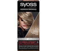 Syoss Color coloration cheveux permanente teinte 7-5 Natural Ashy Blond