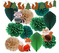 Syoulin-13 pièces deco tropicale hawaienne,animaux de la jungle decoration,coachella decoration party,jardin Fête décorer,decoration bapteme garcon,L'atmosphère pleine d'animaux de la nature