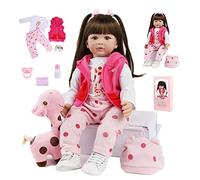 SYP Reborn Poupée Bébé Fille 24 Pouces 60cm Silicone Vinyle Reborn Fille Bébé Reborn Réaliste Reborn Babys Dolls Cadeau d'anniversaire Jouets Bebe Fille
