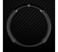 SYQCM Couvre Volant Voiture pour Opel Corsa D Bj. 2006-2014, Housse Caches Volant Couvre Protégé Volant Voiture Respirant Antidérapant (37mm-38mm),A