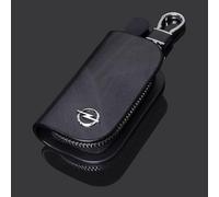 SYQCM Voiture Etui Porte-Clé Cuir pour Opel Karl 2015-2019, Coque Protection Clé Organiseur Coque Couverture Boitier Clef Remplacement Homme Femme,A