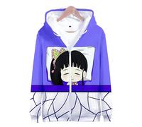 Syqiya Anime Sweatshirt Impression 3D Pull à Capuchon Tsuyuri Kanawo Cosplay Costume Homme Femme Unisexe Bleu L (Chest 110cm)