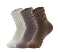 Syrads 3 Paires Chaussettes Chaudes Femme Noel Anti froid Ultra-Chaud Socquettes Épaisses pour Cadeau Anniversaire Cadeau 35-42